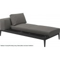 Gloster Grid Left/Right Chaise Unit Nero Ceramic (Meteor Frame)