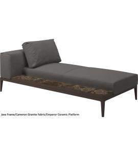 Gloster Grid Left/Right Chaise Unit Emperor Ceramic (Java Frame)