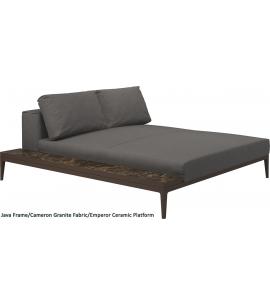 Gloster Grid Left/Right Chill Chaise Unit Emperor Ceramic (Java Frame)