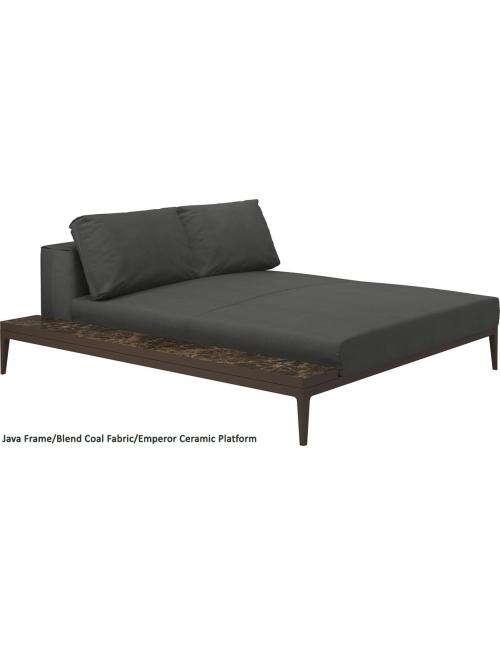 Gloster Grid Left/Right Chill Chaise Unit Emperor Ceramic (Java Frame)