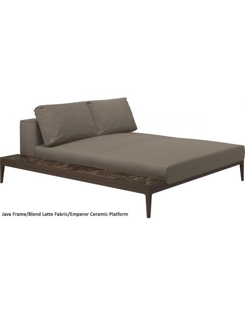Gloster Grid Left/Right Chill Chaise Unit Emperor Ceramic (Java Frame)