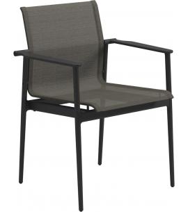 Gloster 180 Dining Chair with Arms - Meteor