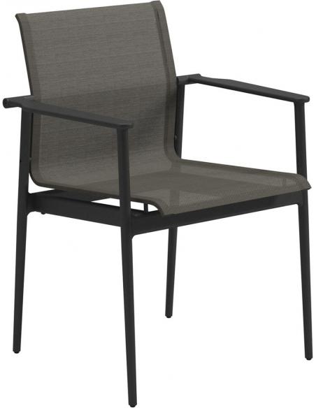 Gloster 180 Dining Chair with Arms - Meteor