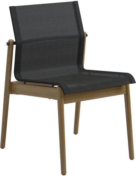 Gloster Sway Teak Stacking Chair - Meteor/Anthracite