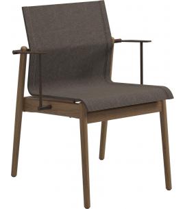 Gloster Sway Teak Stacking Armchair - Java/Sepia