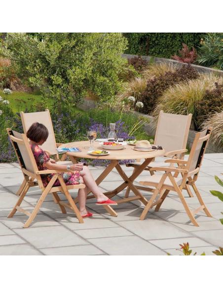 Roble Bengal 130cm Round Folding Table