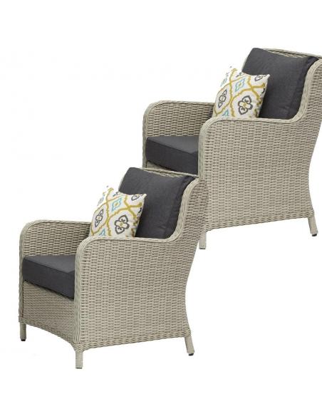 Bramblecrest Chedworth Dove Grey Sofa Chairs (Set of 2)