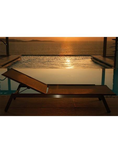 Barlow Tyrie Equinox Sun Lounger - Teak Side Rails with Charcoal Sling