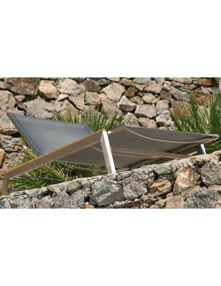 Barlow Tyrie Equinox Sun Lounger - Teak Side Rails with Platinum Sling