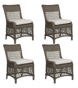 Neptune (Set of 4) Harrington Dining Chairs with Natural Cushion (Showroom Models)