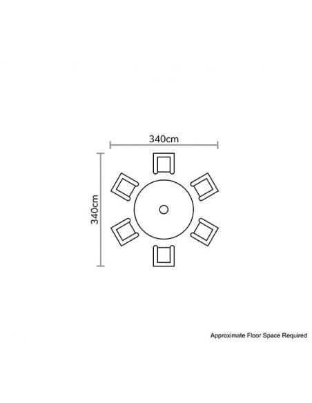 Bramblecrest Chedworth Sandstone 6 Seater Dining Set