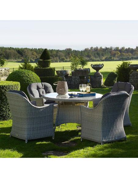 Bramblecrest Monterey Dove Grey 4 Seater Dining Set