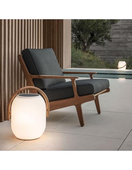 Gloster Bay Lounge Chair with Seat and Back Cushions
