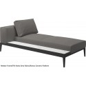 Gloster Grid Left/Right Chaise Unit Bianco Ceramic (Meteor Frame)