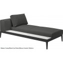 Gloster Grid Left/Right Chaise Unit Bianco Ceramic (Meteor Frame)