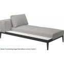 Gloster Grid Left/Right Chaise Unit Bianco Ceramic (Meteor Frame)
