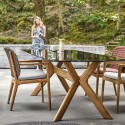 Gloster Kay Dining Chair with Arms - Brindle Wicker