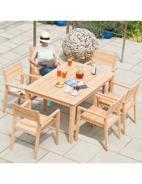 Roble Tivoli 150cm Rectangular Table