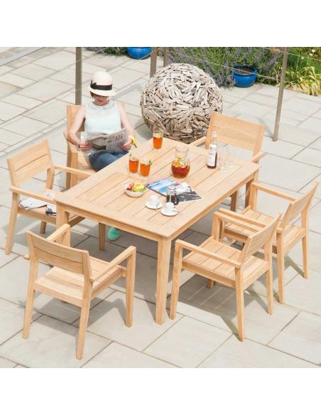 Roble Tivoli 150cm Rectangular Table