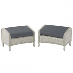 Bramblecrest Chedworth Dove Grey Footstools (Set of 2)