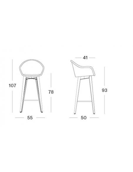Vincent Sheppard Avril Bar Stool Oak Base