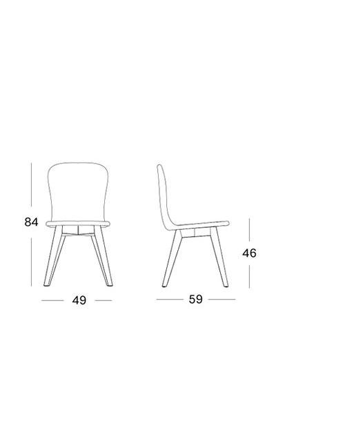 Vincent Sheppard Yann Dining Chair Black Wood Base