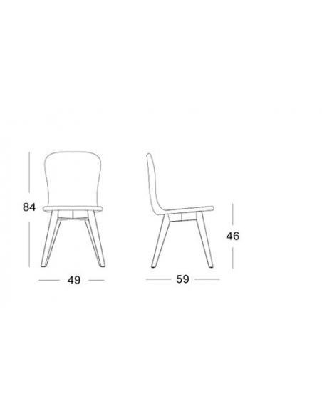 Vincent Sheppard Yann Dining Chair Black Wood Base