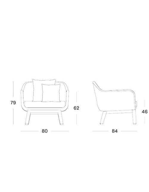 Vincent Sheppard Alex Lounge Chair with Oak Frame