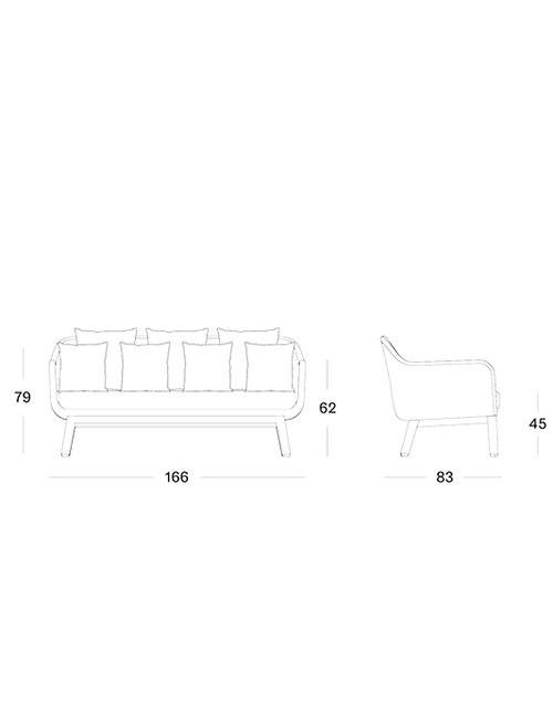 Vincent Sheppard Alex Lounge Sofa with Oak Frame