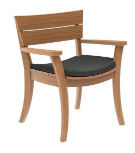Alexander Rose 231C Sorrento Dining Armchair Cushion - Kvadrat Storm 
