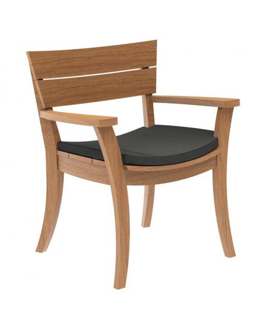 Alexander Rose 231C Sorrento Dining Armchair Cushion - Kvadrat Storm 