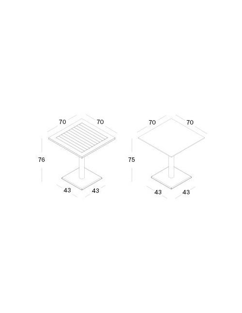 Vincent Sheppard Quadro 70x70 Bistro Table Black HPL Top