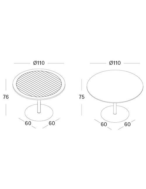 Vincent Sheppard Ronda 110 DIA Bistro Table Black HPL Top
