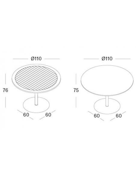 Vincent Sheppard Ronda 110 DIA Bistro Table Black HPL Top