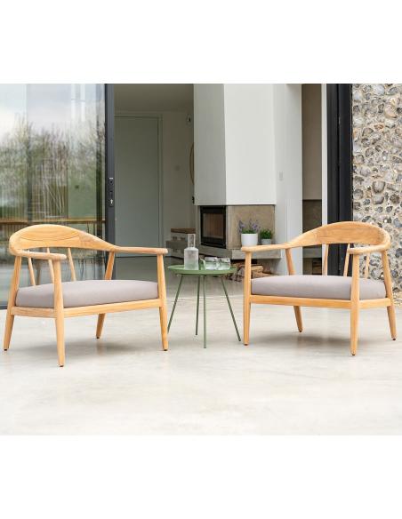 Alexander Rose Dana Teak Lounge Armchair with Seat Cushion