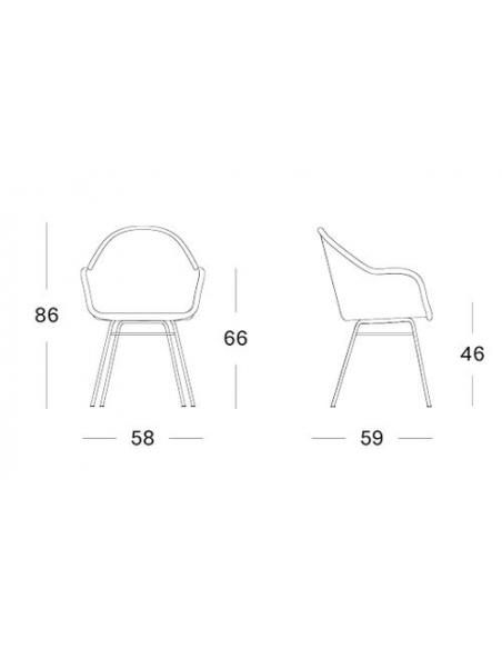 Vincent Sheppard Edgard Dining Chair Steel A Base