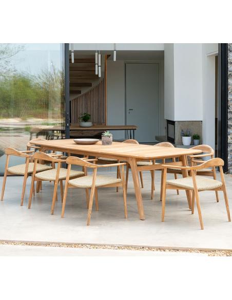 Alexander Rose Dana 2.7m x 1.0m Rectangular Teak Dining Table