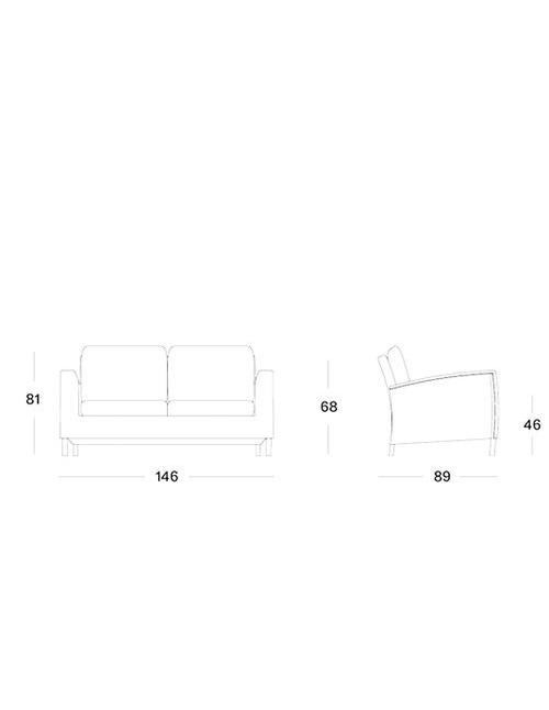 Vincent Sheppard Deauville Lounge Sofa 2S with Cushions