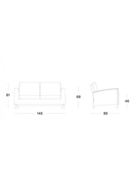 Vincent Sheppard Deauville Lounge Sofa 2S with Cushions