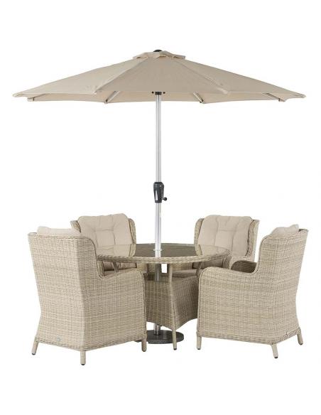 Bramblecrest Chedworth Sandstone 4 Seater Dining Set