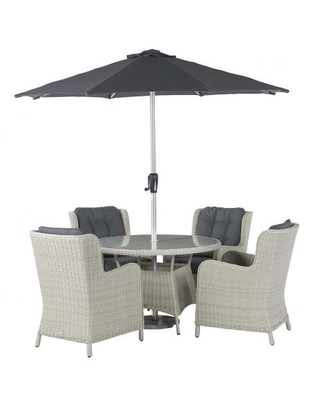 Bramblecrest Chedworth Dove Grey 4 Seater Dining Set