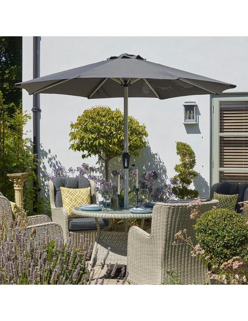 Bramblecrest Chedworth Dove Grey 4 Seater Dining Set