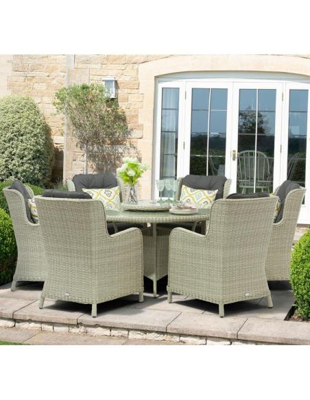 Bramblecrest Chedworth Dove Grey Hi-Back Armchairs (Set of 2)