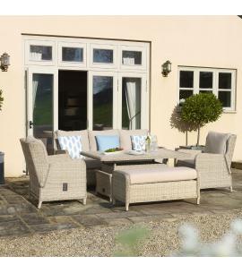 Bramblecrest Chedworth Sandstone 3 Seat Reclining Sofa Set