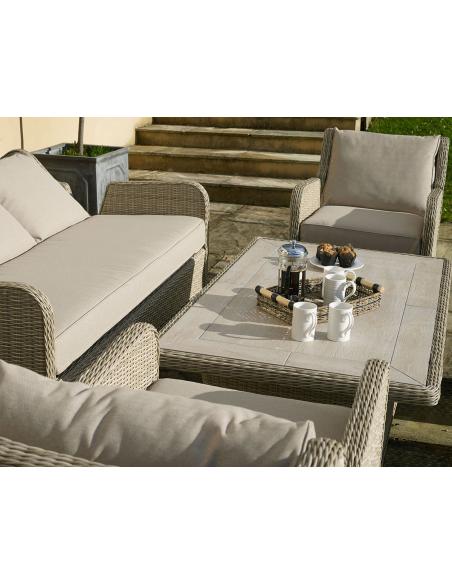Bramblecrest Chedworth Sandstone 3 Seat Reclining Sofa Set