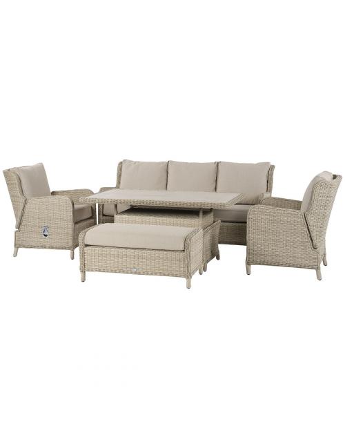 Bramblecrest Chedworth Sandstone 3 Seat Reclining Sofa Set
