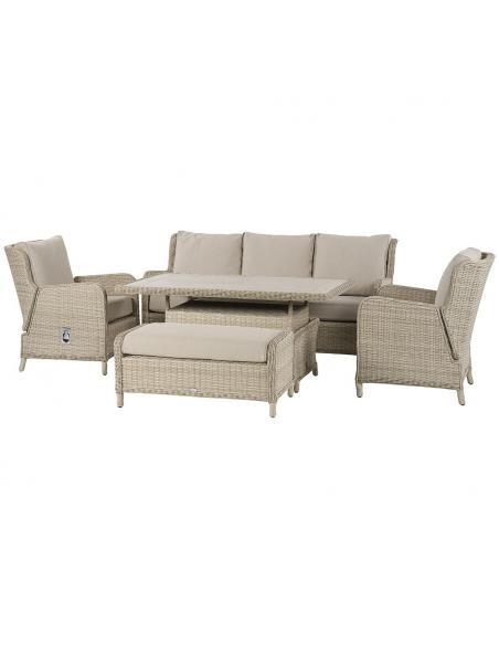 Bramblecrest Chedworth Sandstone 3 Seat Reclining Sofa Set