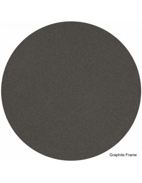 Barlow Tyrie Aura 140cm Round Table - Graphite Frame with Teak Top