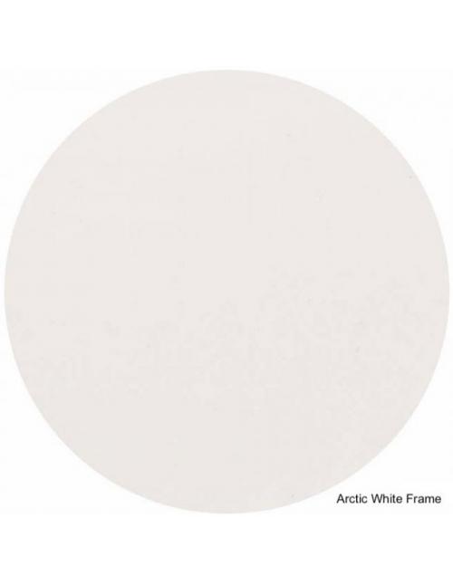 Barlow Tyrie Aura 140cm Round Table - Arctic White Frame with Teak Top