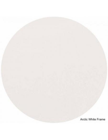 Barlow Tyrie Aura 140cm Round Table - Arctic White Frame with Teak Top
